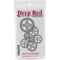 Deep Red Stamps Gears Background Rubber Cling Stamp 2.1 x 3 inches